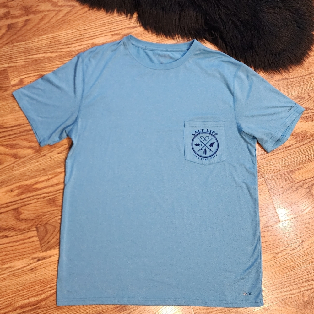 Blue Salt Life Fish Surf Dive Tshirt Men's Size Medium